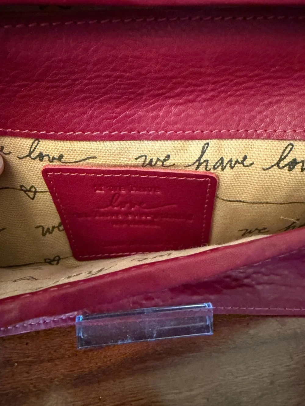 Lisa Leonard Genuine Leather Wallet with Zipper Tassel & 22 Card Slots, Red NWOT - Picture 6 of 15
